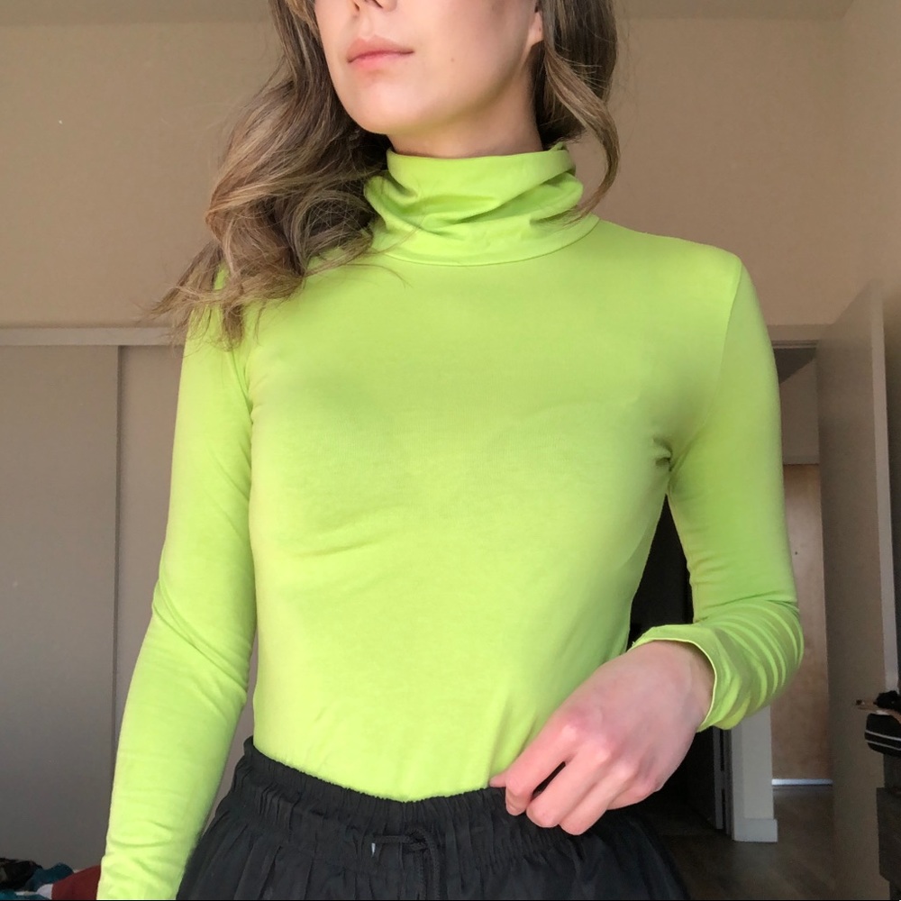 Lime Green Turtle Neck